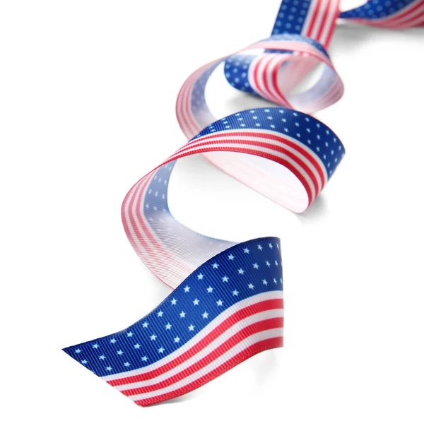 Nastro di colore con bandiera USA — Foto Stock