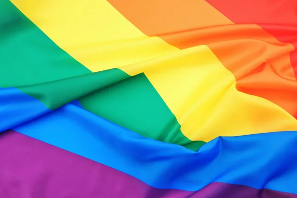Fabric texture of gay flag — Stock Photo, Image