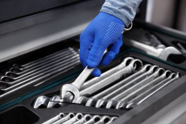 Erkek el holding İngiliz anahtarı