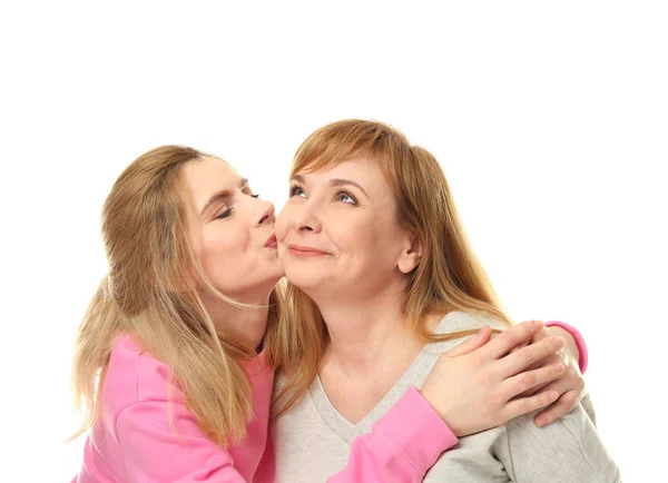 Mujer joven con madre — Foto de Stock