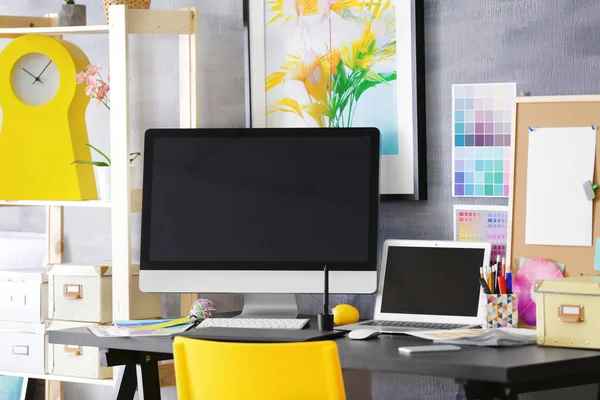 Modern workplace of designer — Stock Photo, Image