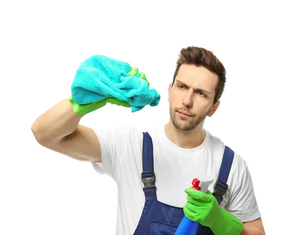 Young window cleaner — Stock Photo, Image