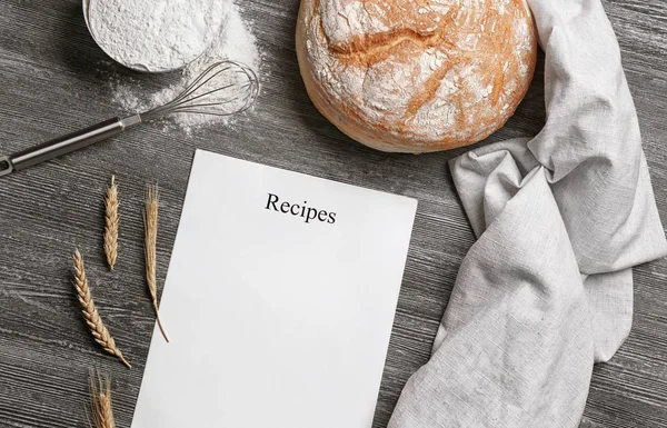 Papírlapot és szöveg receptek — Stock Fotó