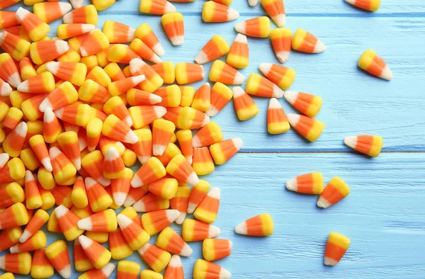 Bunte halloween candy corns — Stockfoto