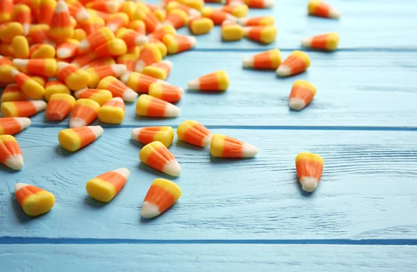 Bunte halloween candy corns — Stockfoto