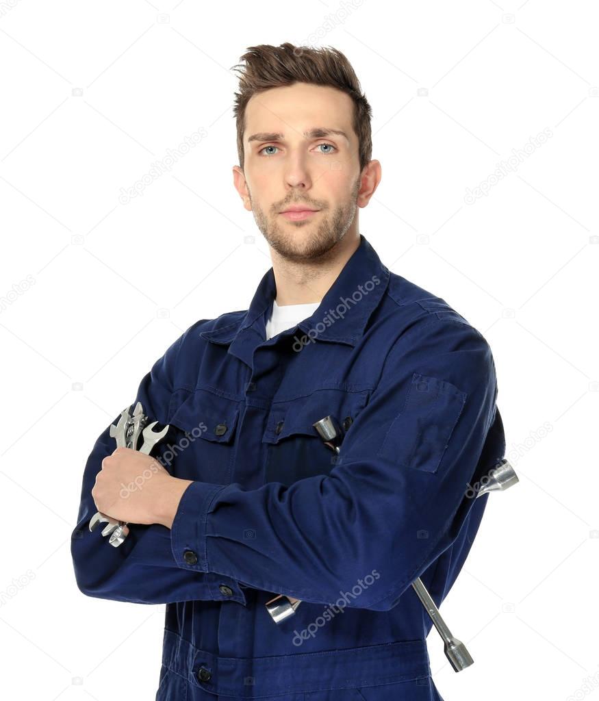 Handsome auto mechanic 