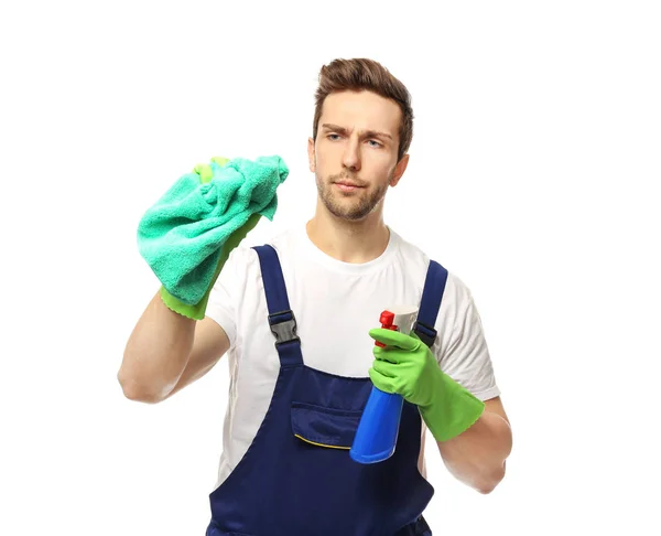 Young window cleaner — Stock Photo, Image