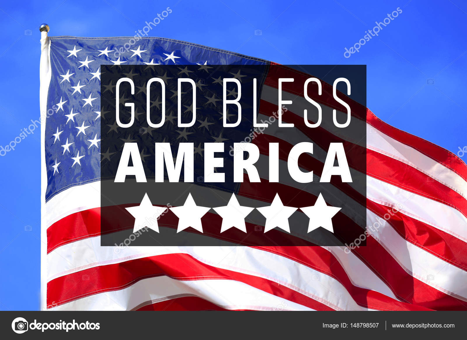 Text GOD BLESS AMERICA Stock Photo by ©belchonock 148798507