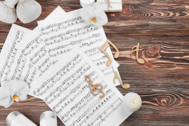 müzik sayfaları ve spa malzemeleri