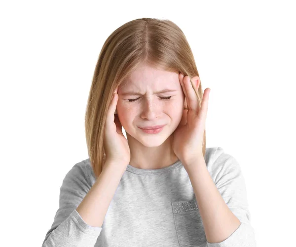 Meisje met hoofdpijn — Stockfoto