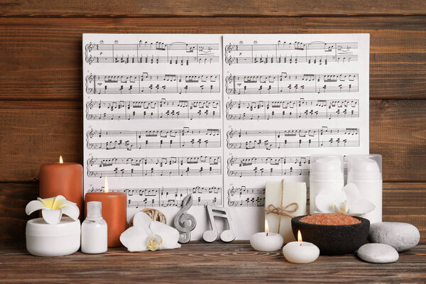 СПА аксессуары и музыкальные ноты
 