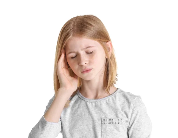 Girl suffering from headache — Stock Photo, Image