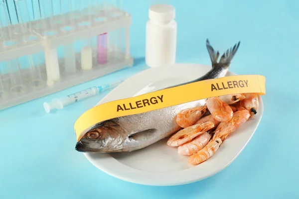 Conceito de alimento alérgico — Fotografia de Stock