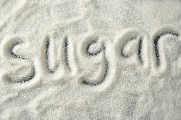 Skrivna ordet socker — Stockfoto