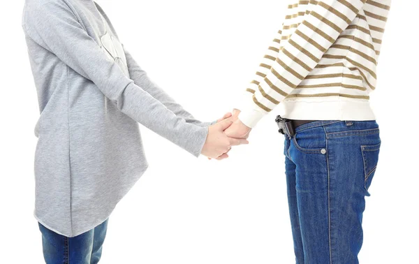 Mother and daughter holding hands — Stock Photo, Image