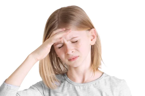 Girl suffering from headache — Stock Photo, Image