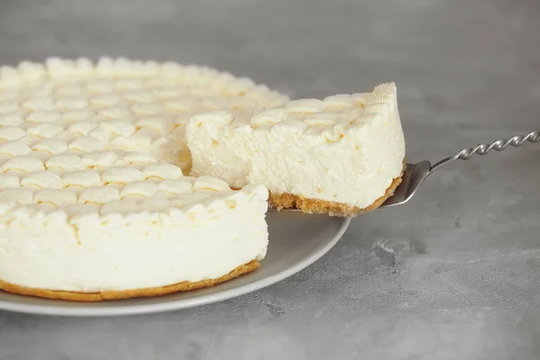 Delicioso pastel de queso simple —  Fotos de Stock
