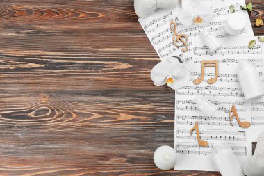 müzik sayfaları ve spa malzemeleri