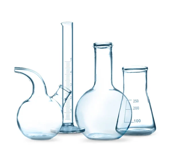 Set de cristalería de laboratorio — Foto de Stock