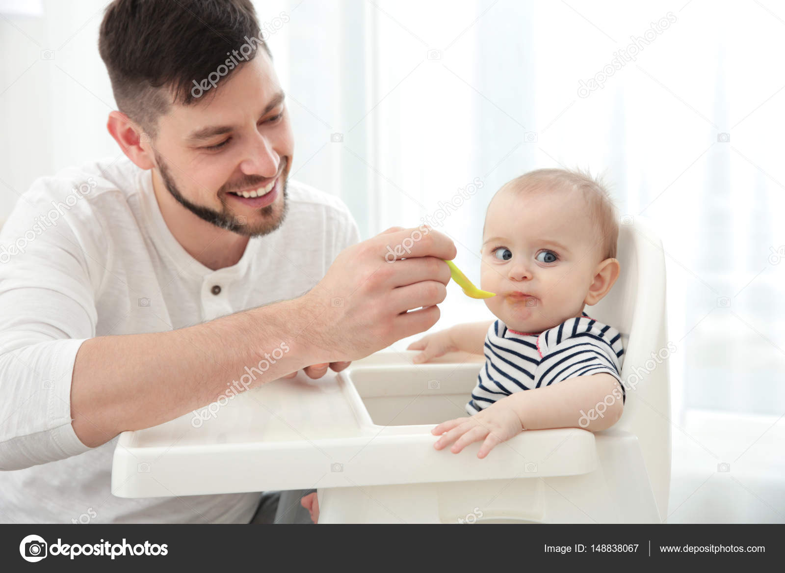 cute babies with father