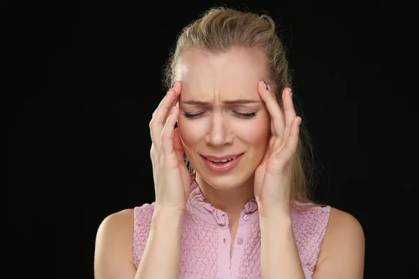 Beautiful young woman suffering — Stock Photo, Image