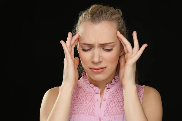 Beautiful young woman suffering — Stock Photo, Image