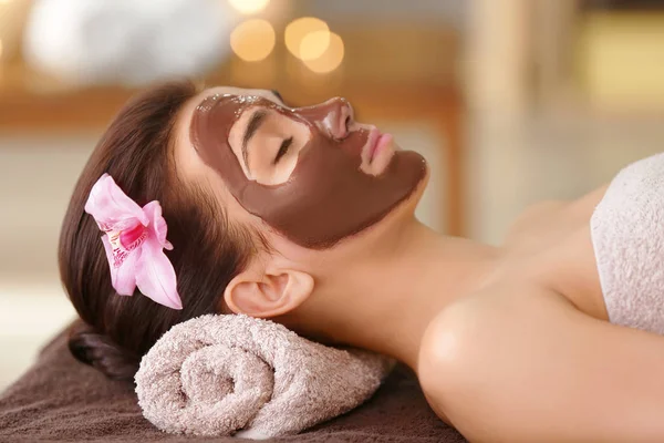 woman having face treatment