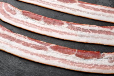 plate with strips of bacon  clipart
