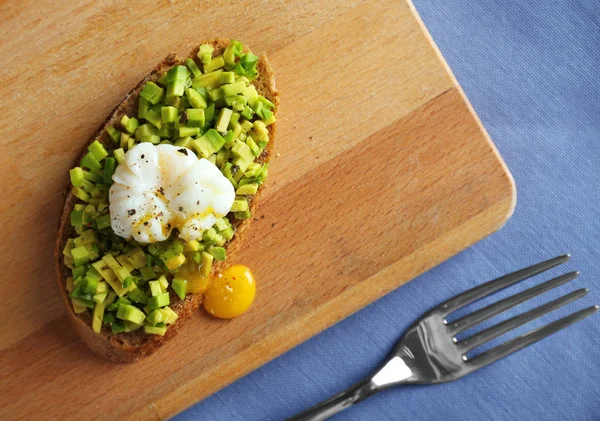 Toast with poached — Stock Photo, Image