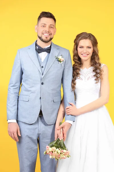 Pareja feliz boda — Foto de Stock