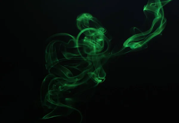 Swirl van groene rook — Stockfoto