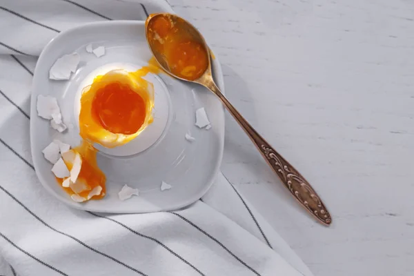 Lágy főtt tojás tartóval — Stock Fotó