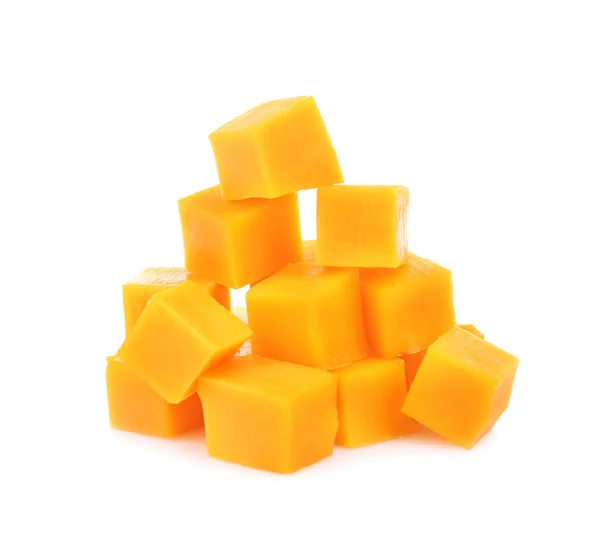 Delicious pieces of cheddar — Stock Photo, Image