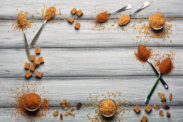 Composition with brown sugar — Stock Photo, Image