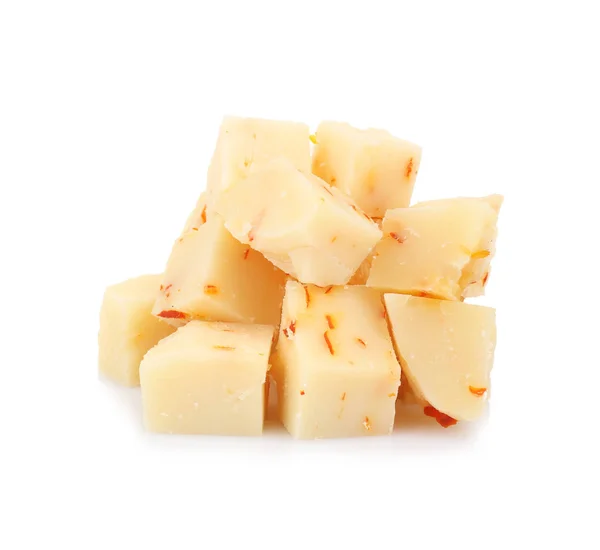 Deliciosos trozos de queso con pimienta —  Fotos de Stock