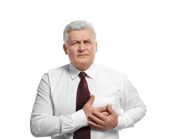 Man suffering from heart attack — Stock Photo, Image