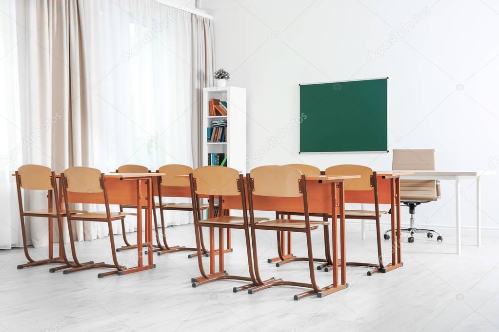 School classroom interior