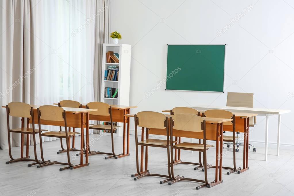 School classroom interior
