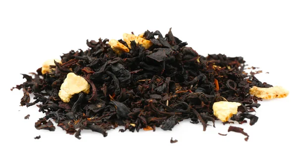Högen av torra tebladen — Stockfoto