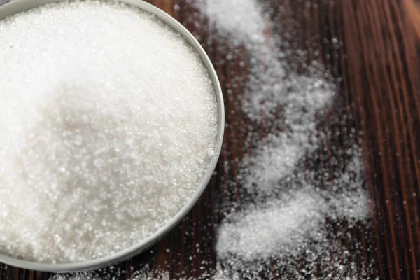 Bowl full of sugar — Stock Photo, Image