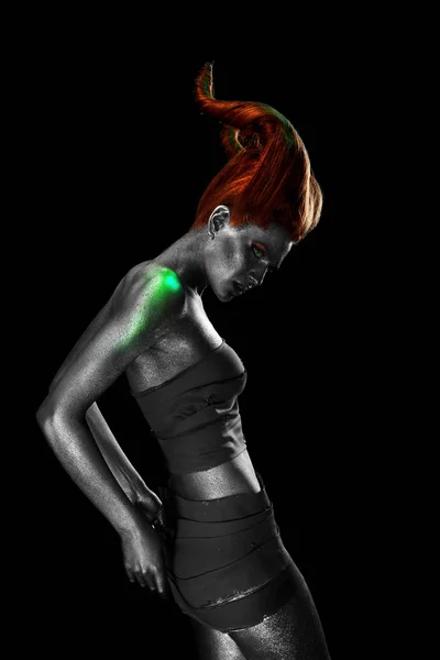 Body art, mint Bak nő — Stock Fotó