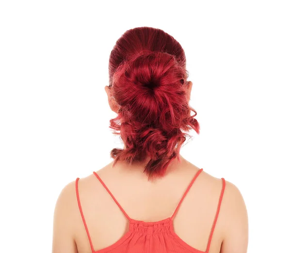 Frau mit gefärbten Haaren — Stockfoto