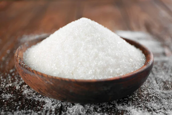 Bowl full of sugar — Stock Photo, Image