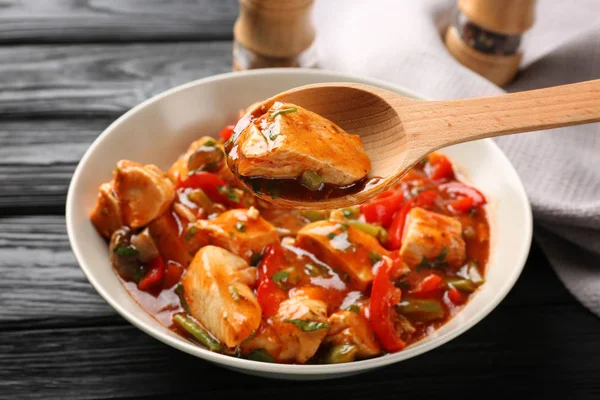 Placa con cacciatore de pollo — Foto de Stock