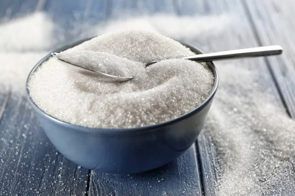 Миска повна цукру — стокове фото