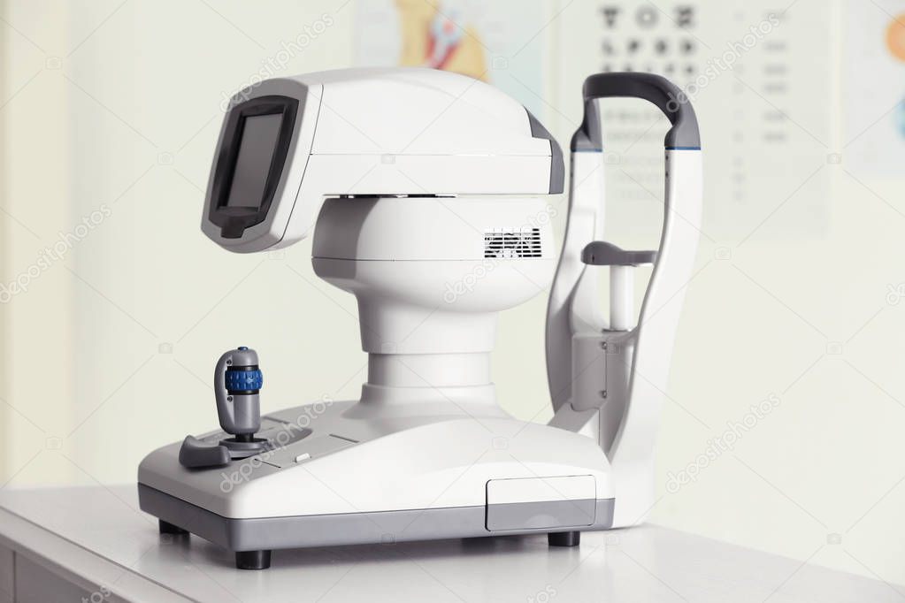 Modern tonometer in ophthalmologist's office
