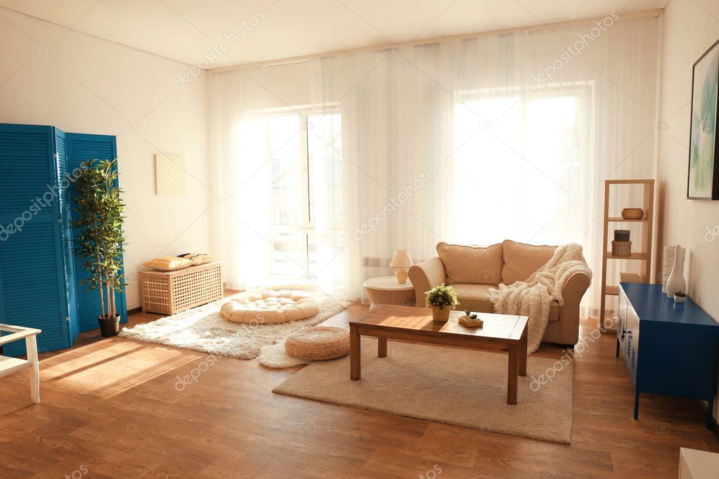 Modern interior of living room