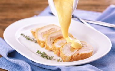 lezzetli tavuk dilimlenmiş rulo