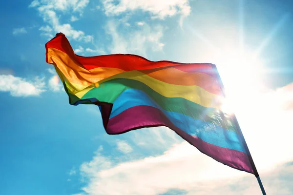 Kleurrijke Gay vlag — Stockfoto