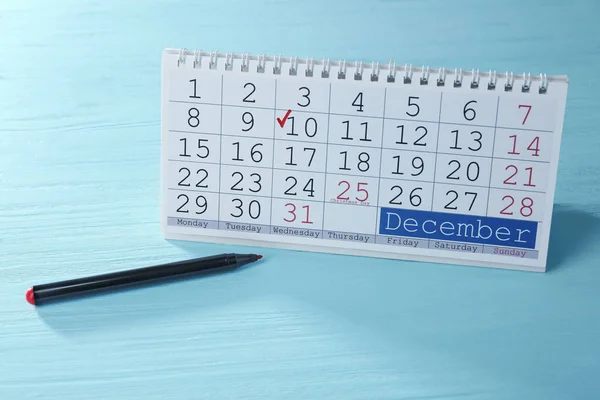 Calendar with marked date — Stock Photo, Image